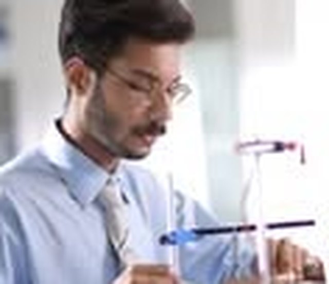 Students working at benches in the science laboratory